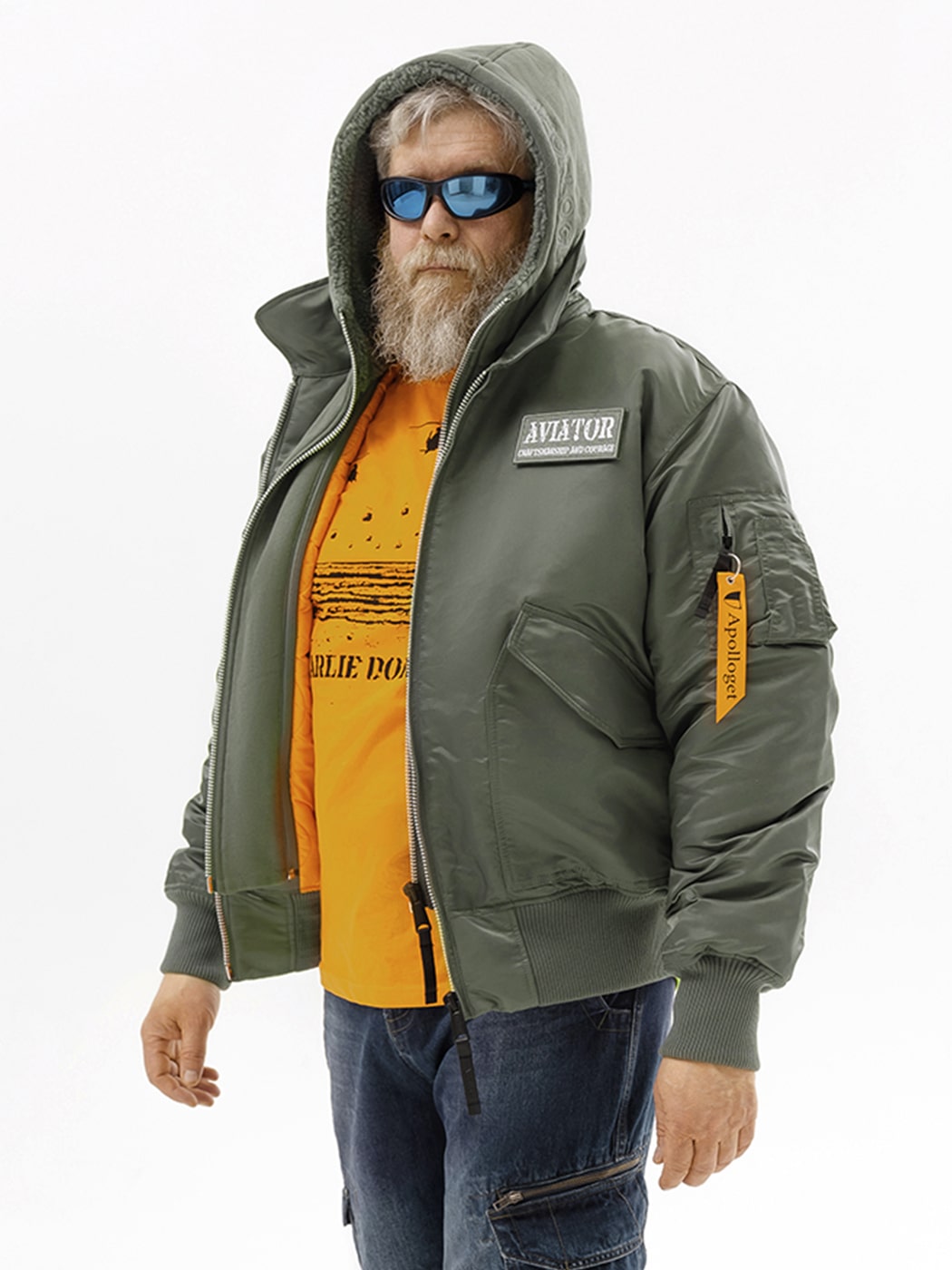 картинка Apolloget AVIATOR HD II Olive/Orange от магазинаАполлогет