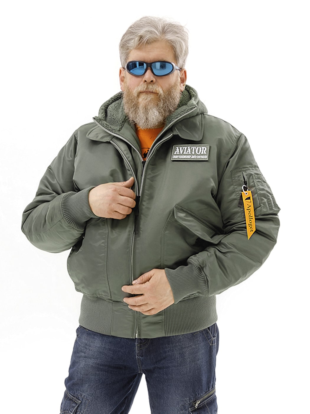 картинка Apolloget AVIATOR HD II Olive/Orange от магазинаАполлогет