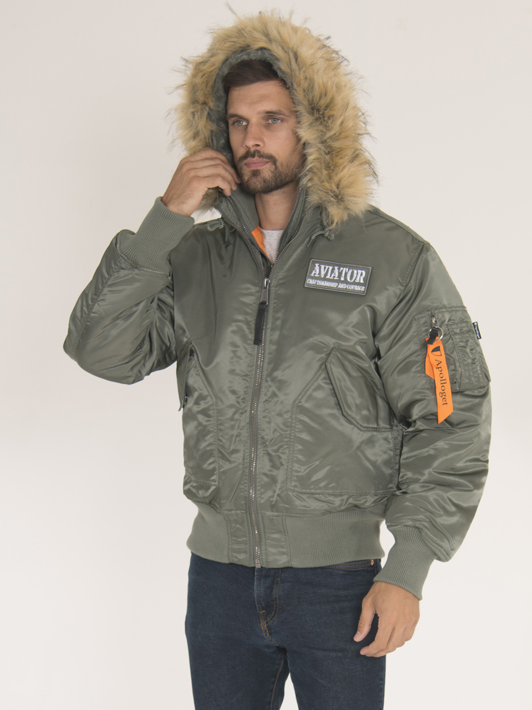 картинка Apolloget AVIATOR HD Olive/Orange от магазинаАполлогет