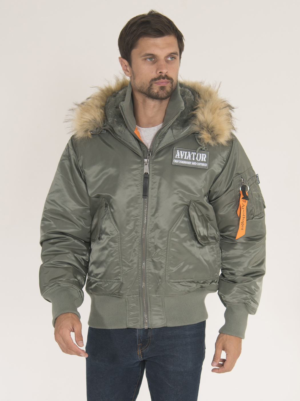 картинка Apolloget AVIATOR HD Olive/Orange от магазинаАполлогет
